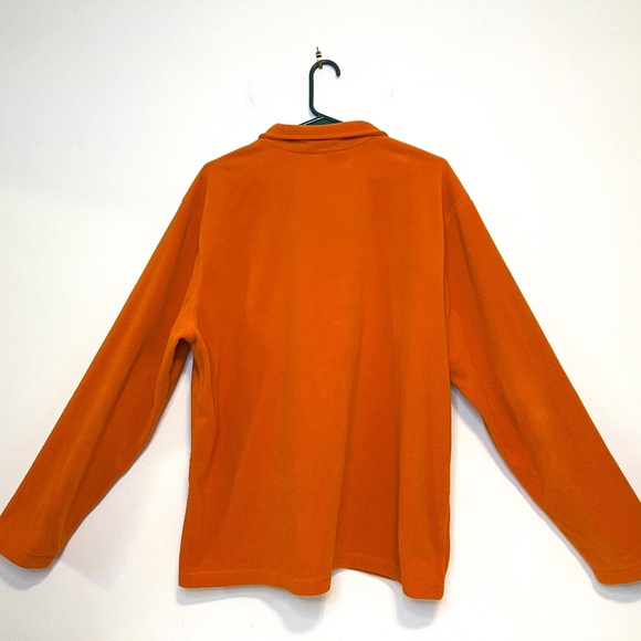 Eddie Bauer Size XL 1/4 Zip Orange Pullover Fleece Shirt Hiking Outdoor Camping - Picture 8 of 16